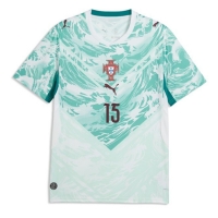 Camiseta Portugal Joao Neves #15 Segunda Equipación Replica Mundial 2026 mangas cortas